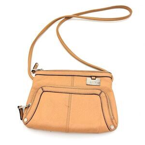 Tignanello Women's 100% Genuine Leather Top Zip Organizer Crossbody Bag 9"×7.5"